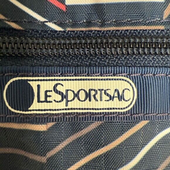 Le SportSac Women's Angle Lines Patter Multicolor Crossbody Shoulder Bag - Picture 7 of 16